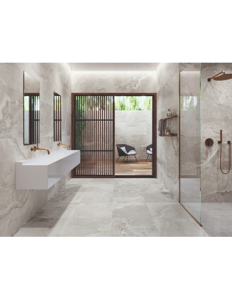 Carrelage effet pierre marbrée CROSS WHITE - 30x60cm