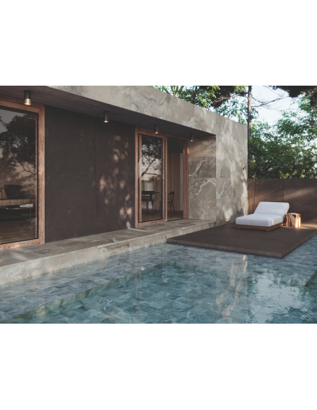 Carrelage effet pierre marbrée CROSS TAUPE - 30x60cm