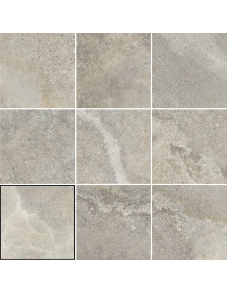 Carrelage piscine effet pierre marbrée CROSS SAND - 15x15cm