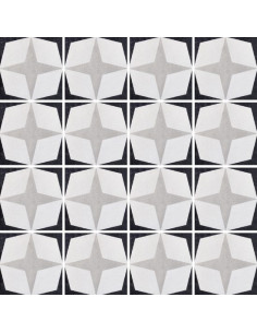 Carreau déco inspiration ciment CEMENTINE BLACK&WHITE 1 -... 2