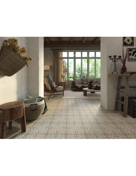 Carrelage aspect carreaux ciment BEL HISTOIRE ACHILLES - 15x15cm