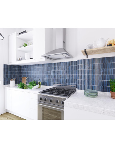 Carreau mosaïque KIT KAT OCEAN GLOSSY - 11.5x23cm