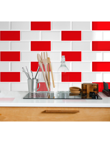 Carreau Metro ROJO - 10x20cm
