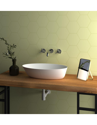 Carrelage hexagonal EXA MUSTARD - 15x17cm
