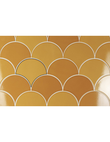 Carreau écaille ESCAMAS DYNAMIC MOSTAZA -...