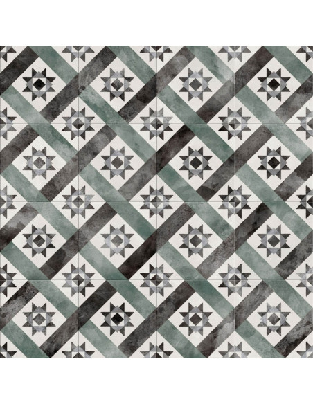 Carreau inspiration ciment PLAY CLASSIC SAGE - 20 x 20 cm