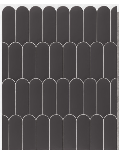Faience écaille FAN DARK MAT - 7.2x19.5cm