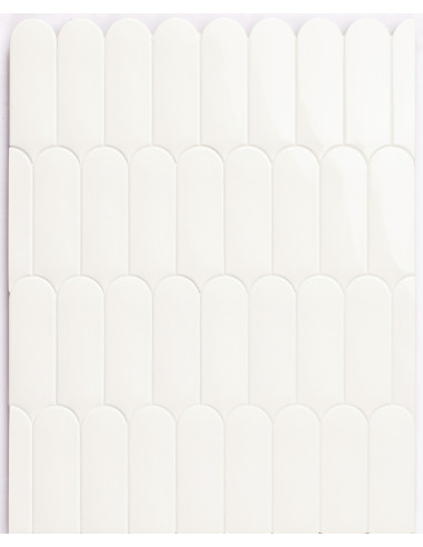 Faience écaille FAN WHITE - 7.2x19.5cm