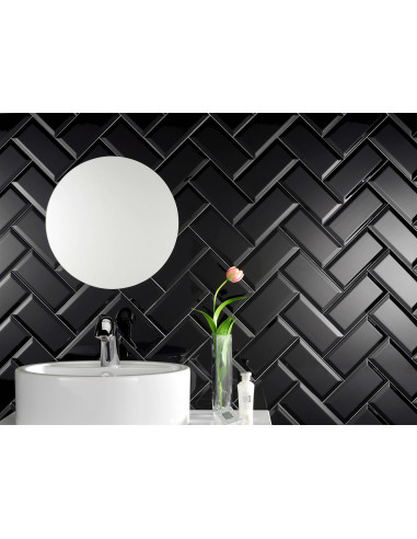 Carreau Metro NEGRO MAT - 10x20cm