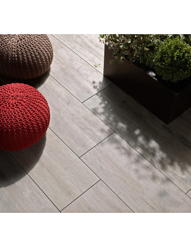 Carrelage extérieur effet bois TIMBER BIANCO -...