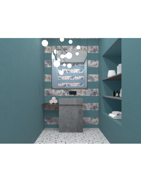 Carreau faience ARTS RAIN BLUE - 20x50cm