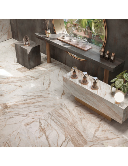 Carrelage effet marbre SUPREME TREASURE LUMINOUS EVEROSE - 60x120cm