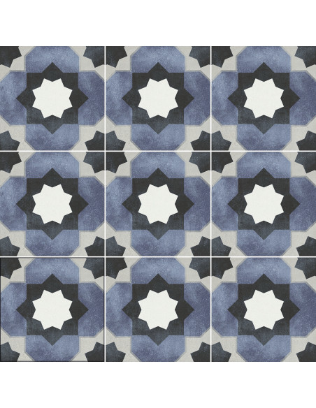 Carrelage effet carreaux ciment JEANNETTE - 15x15cm