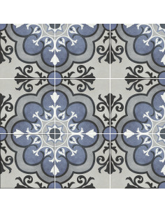 Carrelage effet carreaux ciment MADELEINE - 15x15cm 2