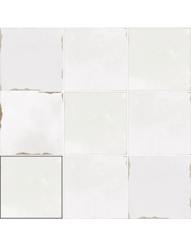 Carreau effet Zellige SOUK PEARL - 13x13cm