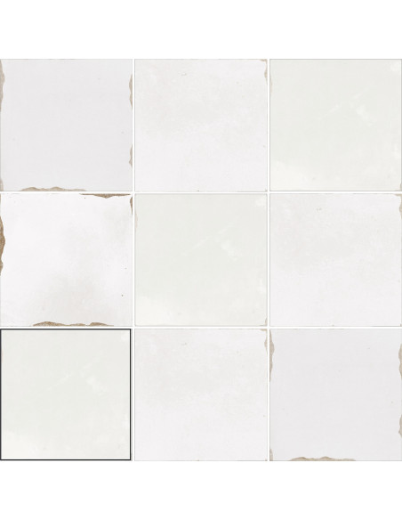 Carreau effet Zellige SOUK PEARL - 13x13cm