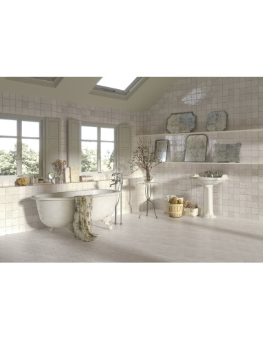 Carreau effet Zellige SOUK PEARL - 13x13cm