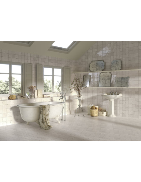 Carreau effet Zellige SOUK PEARL - 13x13cm