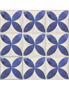 Carrelage inspiration ciment DAROCA BLUE - 15x15cm 2