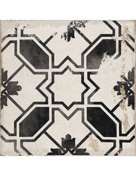 Carrelage inspiration ciment CALETA BLACK - 15x15cm