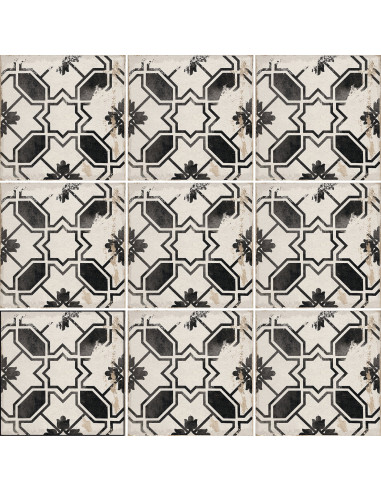 Carrelage inspiration ciment CALETA BLACK -...