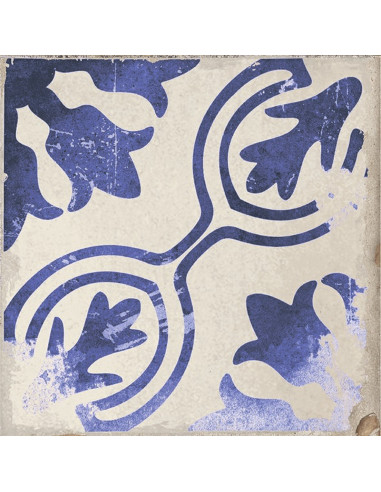 Carrelage inspiration ciment IRUELA BLUE - 15x15cm