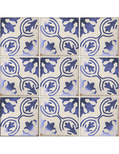 Carrelage inspiration ciment IRUELA BLUE - 15x15cm