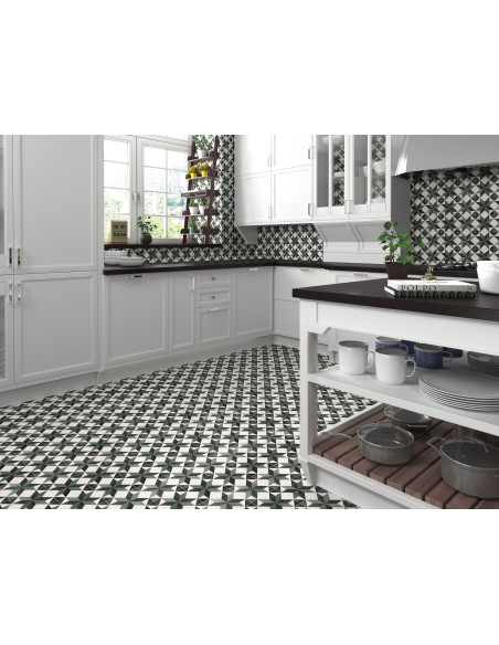 Carrelage inspiration ciment CAROLE - 15x15cm