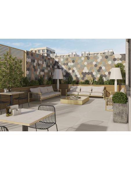 Carrelage hexagonal BERLIN EXA  TERRA MATT- 21.5X25cm