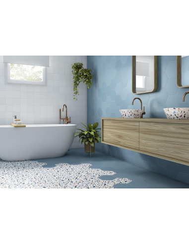 Carrelage hexagonal CHICAGO EXA OCEAN - 21.5x25cm