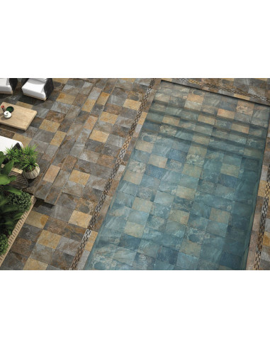 Carrelage piscine effet pierre RIVIERA NATURE -...