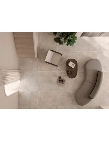 Carrelage effet pierre SAINT REMY BEIGE - 90x90cm