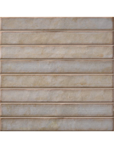 Carreau faience déco RAKU BRICK GREY - 35x35cm