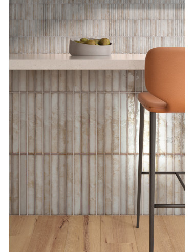 Carreau faience déco RAKU BRICK GREY - 35x35cm