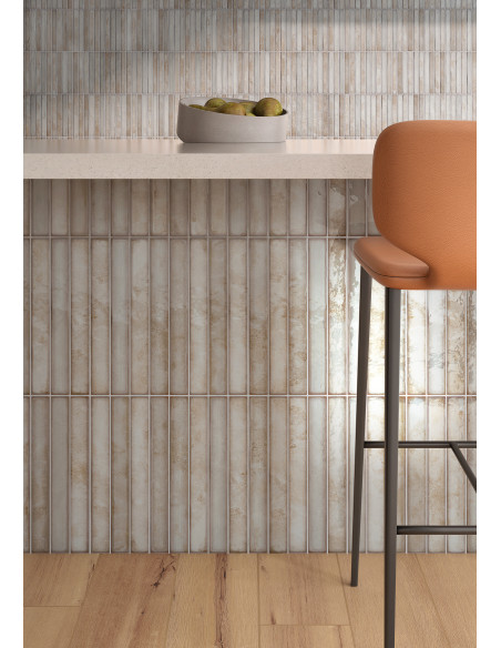 Carreau faience déco RAKU BRICK GREY - 35x35cm