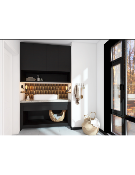 Carrelage feuilles longues dorées  19.5x5.7cm