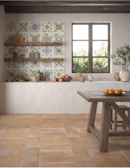 Carrelage Cotti d'italia décor 34x34 cm