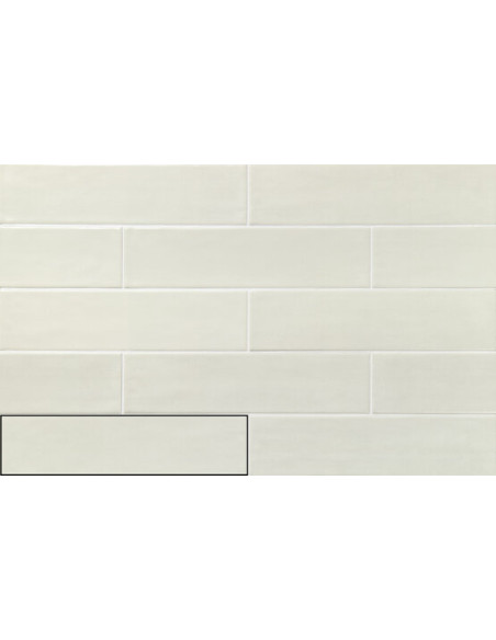 Carreau effet Zellige - ACQUARELLA WHITE - 7.5x30cm