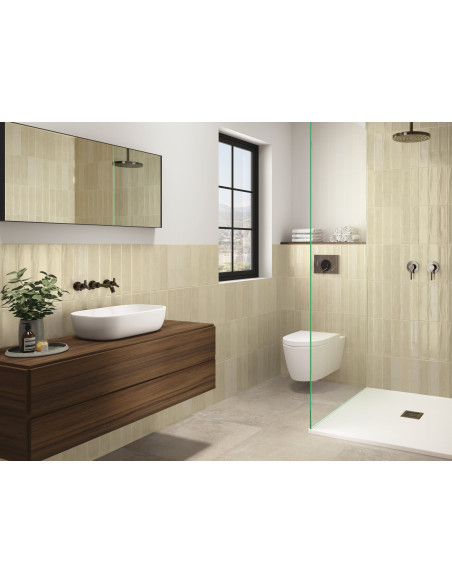 Carreau effet Zellige -  ACQUARELLA IVORY - 7.5x30cm