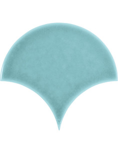 Carreau écaille ESCAMAS DYNAMIC CELESTE - 15.5x17cm