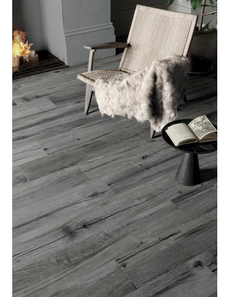 Carrelage effet parquet bois - NORDIK WOOD SMOKED - 20x120cm