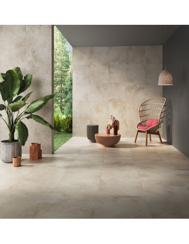 Carrelage format dalle effet béton PAINT BEIGE...