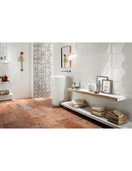 Carrelage effet terre cuite MATERIA ROSSO - 15x30cm