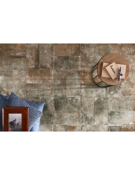 Carrelage effet terre cuite MATERIA MUD - 15x30cm