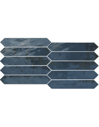 Carreau faience PICKET GRUNGE BLUE - 4.30x24.30cm