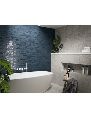 Carreau faience PICKET GRUNGE BLUE - 4.30x24.30cm